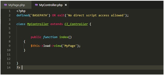 Codeigniter pHp示例