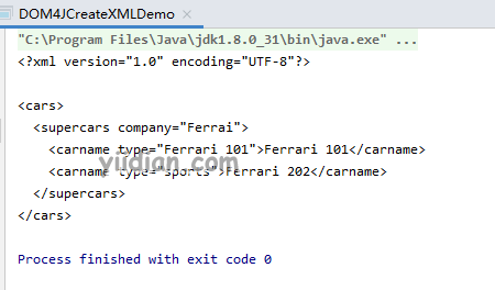 Java DOM4J解析器 创建XML文档